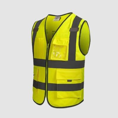 China High Visibility Jacket Workwear Reflective Security Vest With Reflector for Road  Workplace Safety for sale