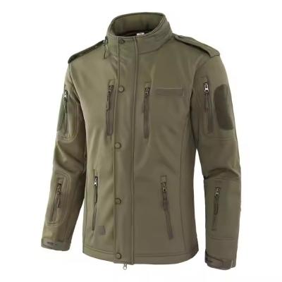 Cina Custom Mens Sports Camo Caldo Verde Impermeabile Nero Allenamento Esterno Softshell Velo Polare Giacche Tattiche Invernali Navale in vendita