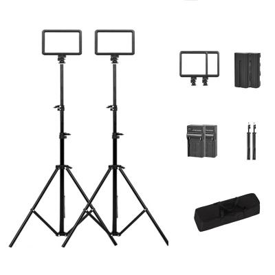 China All Portable Tripod Dimmable LED Video Light Kit with 79 inch Stand Up Photography Live Streaming 2packs for sale