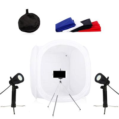 China 23.6inch Photo Studio Shooting 60cm Product Small or Medium Shooting Table Tent Set Softbox Lighting Kit for sale