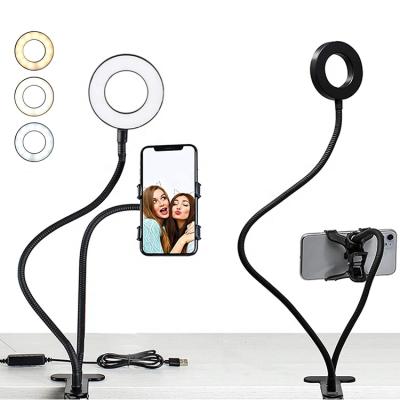 China Live Stream and Makeup Use 3 LED Selfie Ring Light 