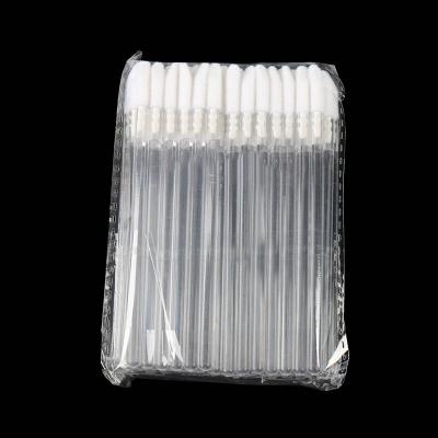 China Disposable Spot Brush 50pcs Clear Lip Sweeps Lip Gloss Applicators Lip Gloss Makeup Tool Kits for sale