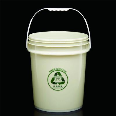 China Paint Post-Consumer Recycled Pail Plastic ACP / 18 Liter Pail for sale