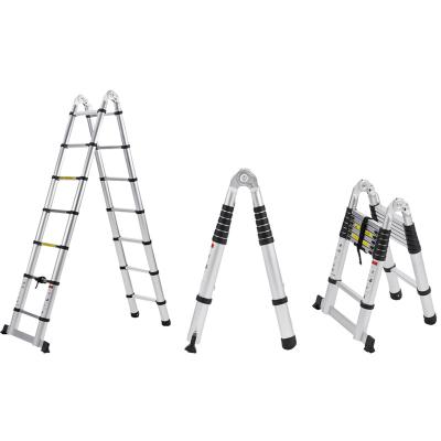 China Folding Ladders Factory price aluminum extension ladder extension home warehouse double side stair for sale