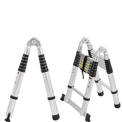 China Folding Ladders Folding aluminum telescopic aluminum ladder high quality adjustable extension multipurpose ladder for sale