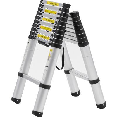 China Folding Ladders Aluminum double side extension lightweight telescopic ladder for sale