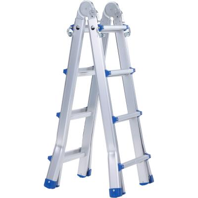 China Folding Ladders Durable aluminum extension ladder folding multipurpose telescopic step ladders 1.5-1.95m for sale