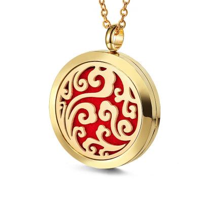 China Hiphop Factory Direct Supply For Amazon Best Selling 316L Stainless Steel Diffuser Lucky Cloud Locket Essential Oil Diffuser Necklace for sale