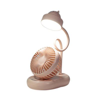 China Hotsale 5V Car Mini USB DC Fan With Lamp Portable Mini Fan Rechargeable Folding Led Lights Lamp Multifunctional Fan for sale