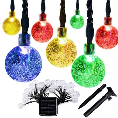 China Solar Bubble Lights 20 LED Color Changing Solar Christmas Decorative LED Lights Outdoor Solar Bubble String Lights For Garden for sale