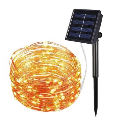 China Solar Garden 12m LED Christmas Tree Lights Holiday Lighting LED Solar String Lights Outdoor Wholesale for Christmas Decoration for sale