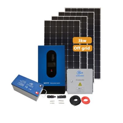 China 3kw Solar Panel Home Energy Systems 3000 Watt Complete Off Grid Solar Power System For Home for sale