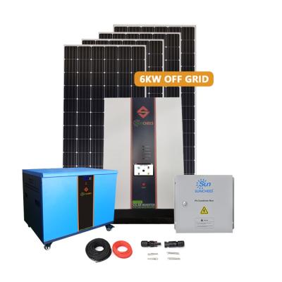 China 220V 6000W Home Whole House Solar Generator Set Harnessing Solar Power System For Home Solar Systems for sale