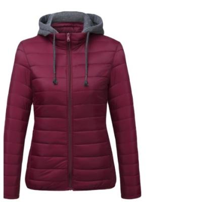 China Breathable Nylon Cotton Padded Jacket With Hood For Women Running Lots for sale