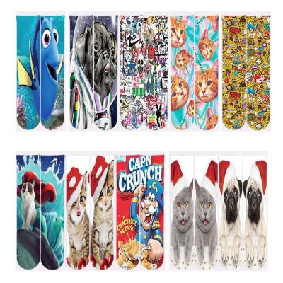 China Anti-slip professional custom 3d printed socks unisex printed socks for sale