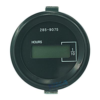 China Construction Vehicles YIKA Round Small LCD Display Carter Hour Counter Hours Running DC 12 Volt 36V Digital Hour Meter For Excavator for sale