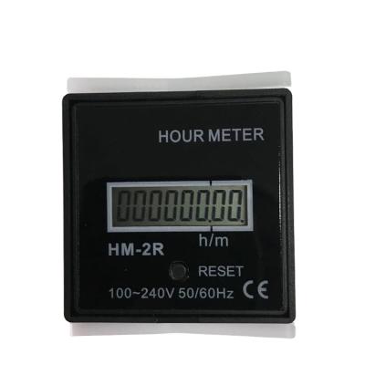 China Agricultural Machinery/Engineering Machinery Adjustable HM-2R 0-999999H59M 8 Digit Display Accumulation Time LCD Digital Electronic Hour Meter for sale