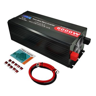 China 6000 Watt Power Inverter Inverters And Converters 12V 24V 48V Home Appliance YIKA DC To AC 120V 220V 6000W Pure Sine Wave Inverter for sale