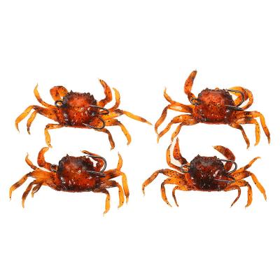 China 4PCS Soft Fishing Crab Lures Artificial Bait With Hooks Simulation Saltwater Lure Y5573 for sale