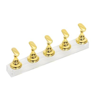 China Acrylic Nail Art Practice Stands Magnetic Nail Tilts Forming Nail Display Rack Manicure Tool For Salon Home Use W19246G for sale