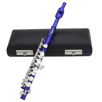 China Small Flute Ottavino Halved Flute Silver Plated Key C Cupronickel With Cork Grease Cleaning Cloth Screwdriver Padded Box I585 for sale