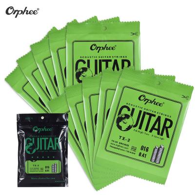 China GUITAR Orphee TX-2 Single String Replacement for 2nd Core High Carbon Steel Phosphor .016) 10-Pack 75/25 Acoustic Folk Guitar B-String ( for sale