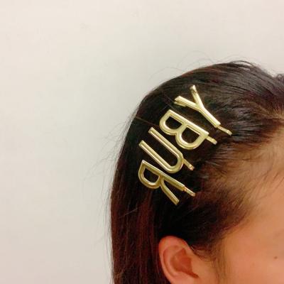 China Fashion to Korean star with metal letters hairpin clip hairpin a word hairpin for sale