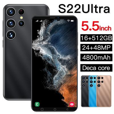 China Dual SIM Card 5G Smartphone For Samsung Galaxy S22 Ultra 6.8 Inch 12GB+1TB Full Screen Android With Stylus Face ID Unlocked Cell Phones for sale