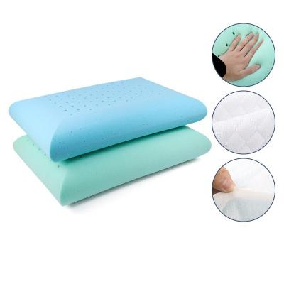 China Anti-Static Hot Selling Gel Bread Pillow Cold Foam Pillow Perforated Space Memory Foam Pillow for sale