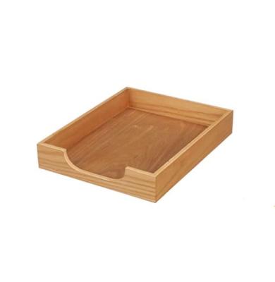 China Eco-friendly Wooden Letter Tray Desk Paper Tray for Files and Documents Office Wooden Tray for sale