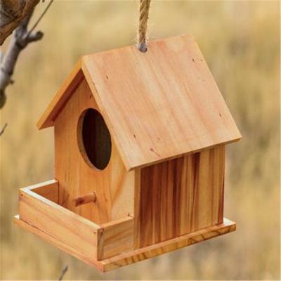 China Europe Small Wild Bird Hanging Wooden Bird House for sale