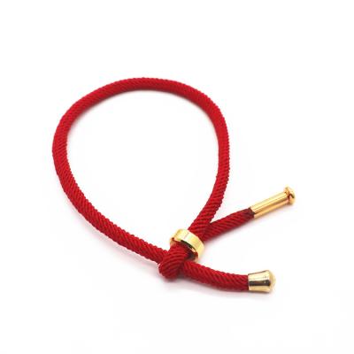 China Red Romantic Couples Bracelet String Lovers Bracelet Can Be Used With Gold Jewelry DIY Woven Hand Rope Chain for sale