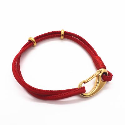 China FASHIONABLE Hot Selling Women's Bracelet Handmade Jewelry Double Leather Rope Bracelet With Low Price for sale