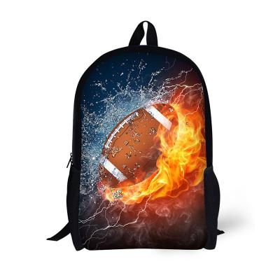 China Wholesale DIY Printing Back To School Gift Burning Fireball Pattern OEM Backpack For School Students for sale