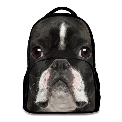 China Free Shipping DIY Printing Online Shopping Dog Face Backpack For High School Kids And Girls for sale