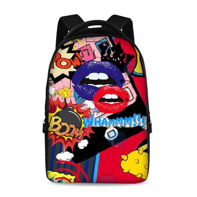 China Good Quality Custom Printing Student Laptop Bag DIY Printing Men Women Computer Backpack Pack for sale