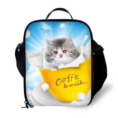 China Cute Child Picnic Printing Food Rabbit Bag Hot Free Shipping Cooler Kids Shoulder Style Lunch Bag for sale