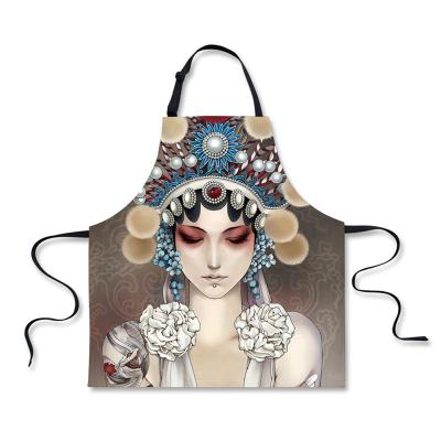 China Goods Wholesale Cotton Quality Adult Kitchen Apron And Sublimation Customized Logo Print for sale