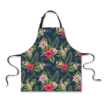 China Flower Pattern Apron Cheap Adult Retail Durable Cotton Bib Custom Aprons for sale