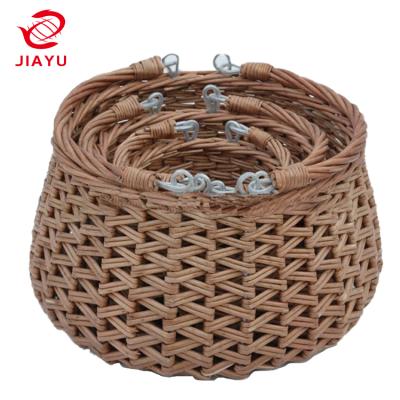 China 10% Sustainable Off Stunning Wholesale Willow Round Storage Baskets for sale