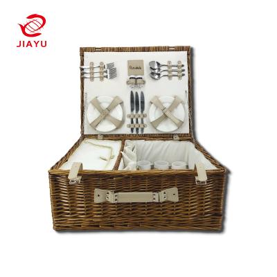 China China set willow wicker basket with lid for basket isolated cesto picnic for sale