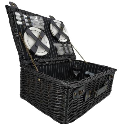 China Cheap Viable For Home Storage Toronto Wicker Rattan Lined Picnic Basket for sale