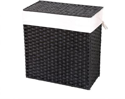 China Minimalist Hand - Woven Laundry Basket , PE PP Storage Basket With Folding Legs for sale