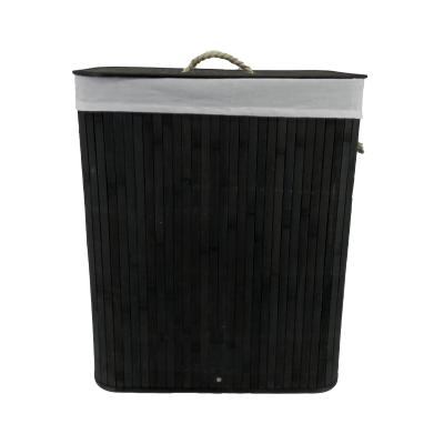 China Factory direct quality sustainable cover Hogh bamboo laundry basket for toy for sale