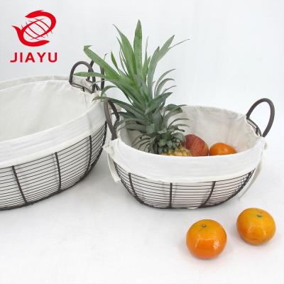 China Sustainable Design Freestanding Chicken With Handle Wire Basket Industrial Ware Wire Basket for sale