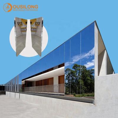 China Modern Mirror Wall Exterior Aluminum Panels Fireproof Building Materials Decoration Commercial Cladding Panel for sale