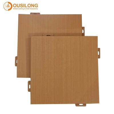 China Modern Decorative Marble Grain Facade Commercial Wood Panel Cladding External Aluminum Wall Panels for sale