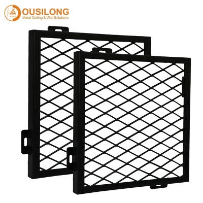 China Modern Facade Aluminum Decorative Exterior Cladding Metal Grid Mesh Grid Mesh Panel Aluminum Wall Panels for sale