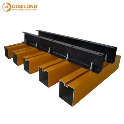 China Artistic Ceilings Aluminum Square Tube Baffle Ceiling Tiles Building Materials Metal Suspended Extruded Artistic Ceilings for sale