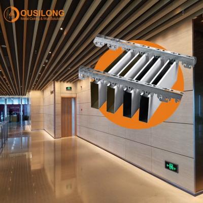 China Artistic Ceilings Baffle Decorative Material Strip Aluminum Ceiling Panel U Shape Tiles For Mall for sale